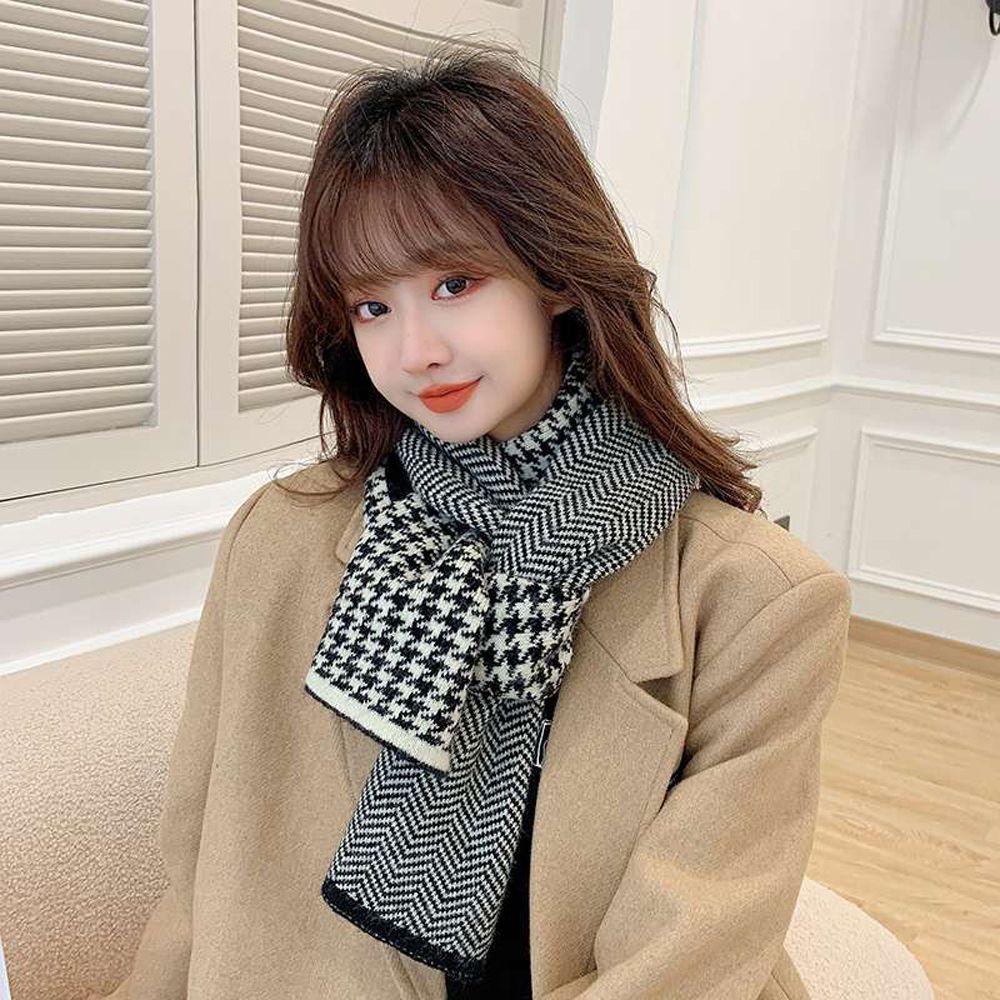 Khăn Choàng Cổ Họa Tiết Kẻ Sọc Thời Trang Mùa Đông WMES15H Cho Nữ