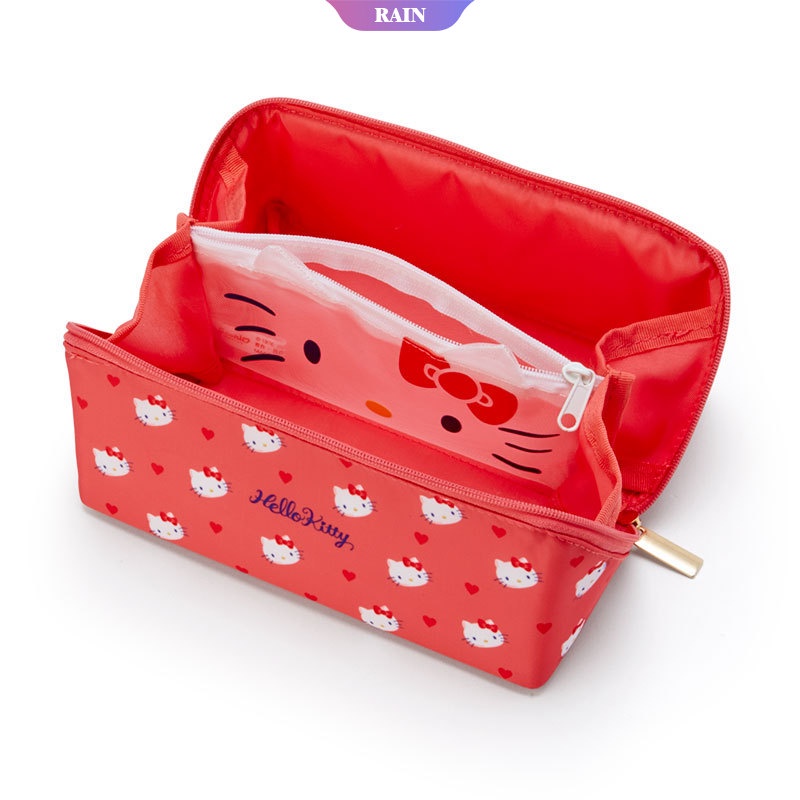 SANRIO Túi Đựng Mỹ Phẩm/ Đồ Dùng Vệ Sinh Cá Nhân Họa Tiết Hoạt Hình Độc Đáo Tiện Dụng