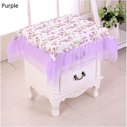 Khăn Trải Bàn Chống Bụi Phối Ren Xinh Xắn 365 Ốp