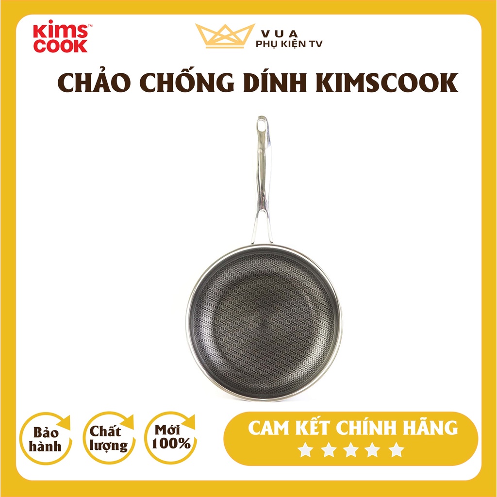 [FREESHIP - SIÊU CHỐNG DÍNH-SIZE 24] Chảo chống dính cao cấp tổ ong Kimscook siêu bền dùng mọi loại bếp- Vua Phụ Kiện TV