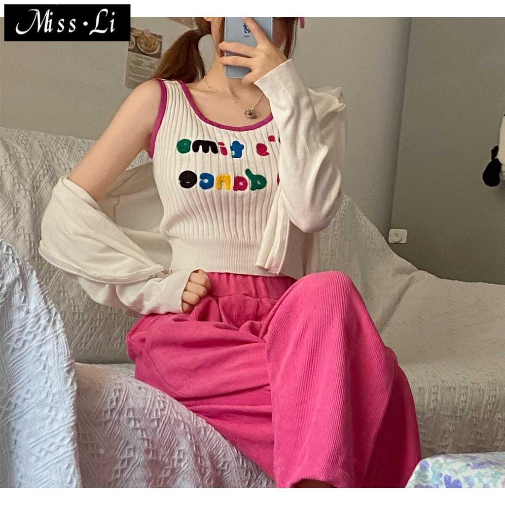 Áo Hai Dây Dệt Kim Dáng Ôm Phong Cách Hàn Quốc Mẫu Mới Thời Trang Mùa Hè 2022 Dành Cho Bạn Nữ