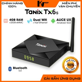 Mua Android TV Box Tanix TX6s  Ram 4GB  Bộ nhớ 32GB  Android TV 10.0  Wifi AC  Bluetooth 5.0