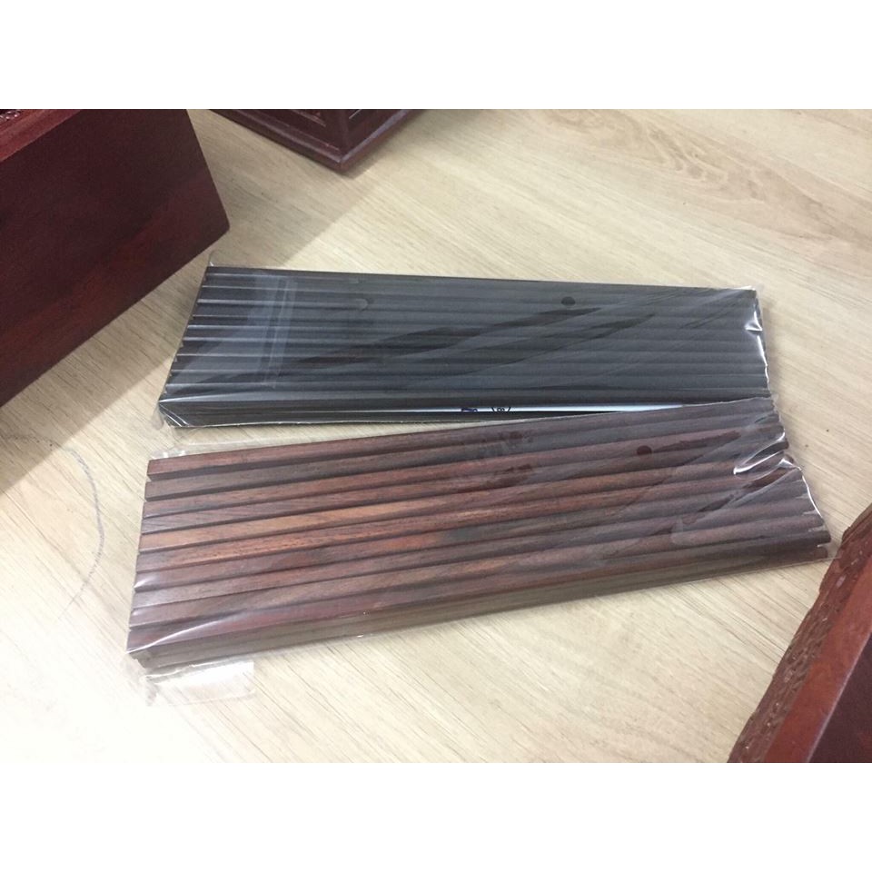 bộ  10 đôi đũa ăn gỗ trắc