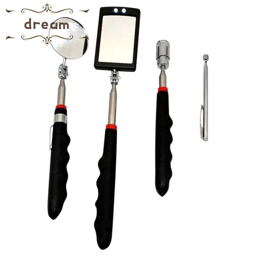 【DREAMLIFE】360° Telescopic Folding Inspection Mirror Car Mechanic Welding Repair Reflector high quality