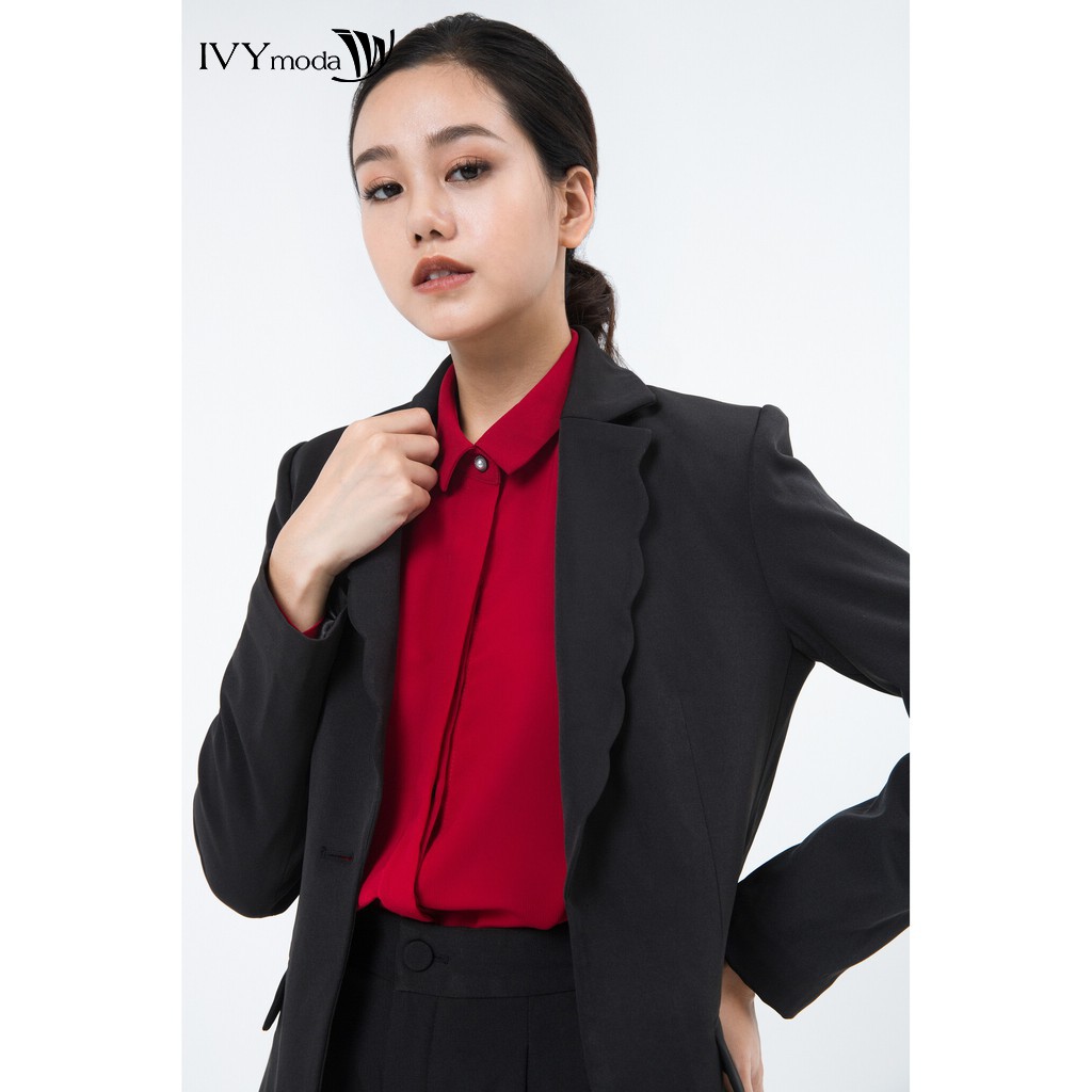 [NHẬP WABRTL5 GIẢM 10% TỐI ĐA 50K ĐH 250K ]Áo Vest Nữ cổ cách điệu thiết kế IVY moda MS 67M4894