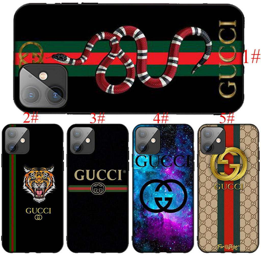 Ốp Điện Thoại Bằng Silicon Mềm In Logo Gucci Thời Trang Cho Iphone 12 / Mini 11 / 34