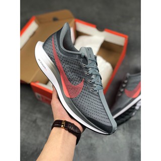 Nike air zoom pegasus 35 turbo 2.0 lưới giày chạy bộ thoáng khí giày nam giày nữ màu xám đỏ aj4114 005