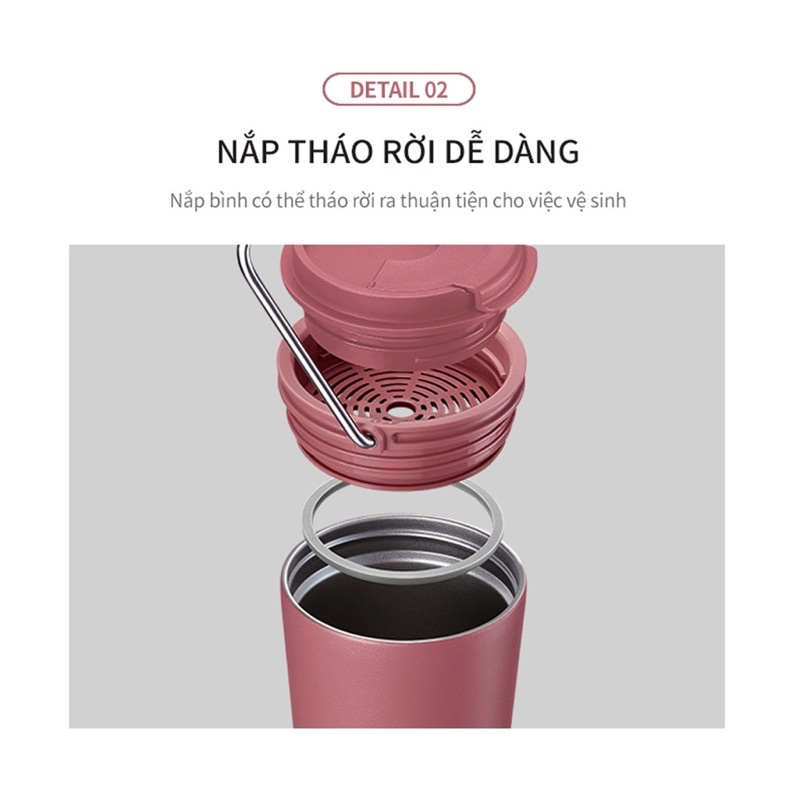 Bình Giữ Nhiệt Lock&lock Bucket Tumbler LHC4269 540ml - Hàng Chính Hãng