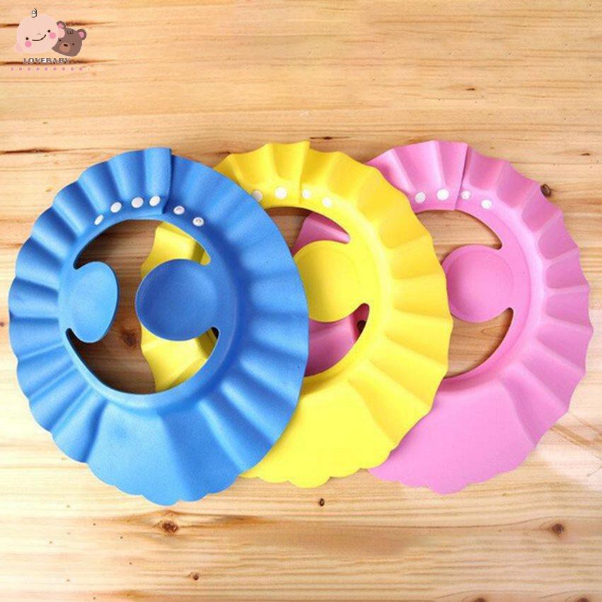 Mũ gội đầu có vành chống nước và bịt tai cho trẻ em