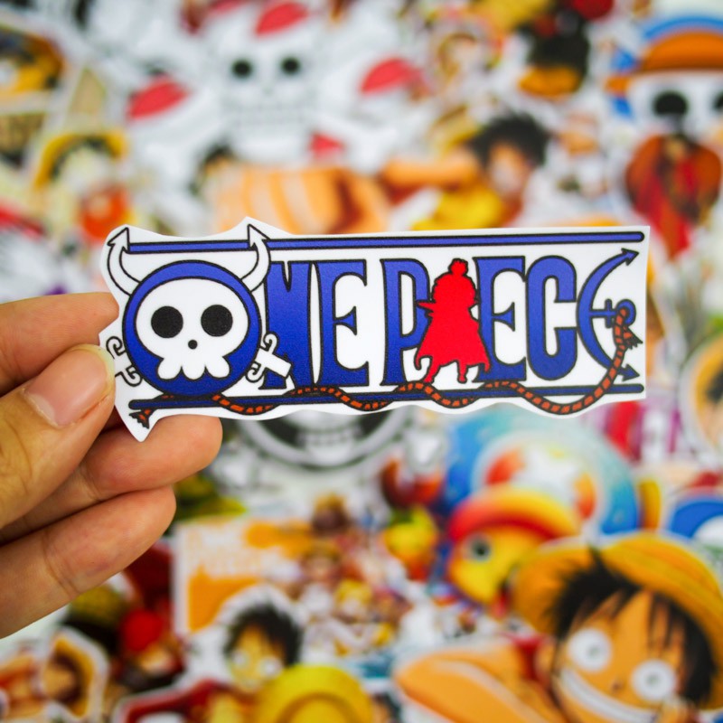 Set 100 Sticker hình dán đảo hải tặc One Piece | hàng thương hiệu