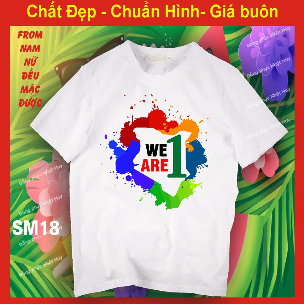 áo đi biển SM18 đủ size ,we are one , hello summer thun,phông,đồng phục, nhóm, du lịch