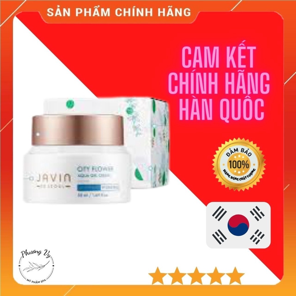 Kem Dưỡng Ẩm Trắng Da Ban Đêm JAVIN De Seoul City Flower Aqua gel Cream 50 ml – [Chính Hãng Hàn Quốc]