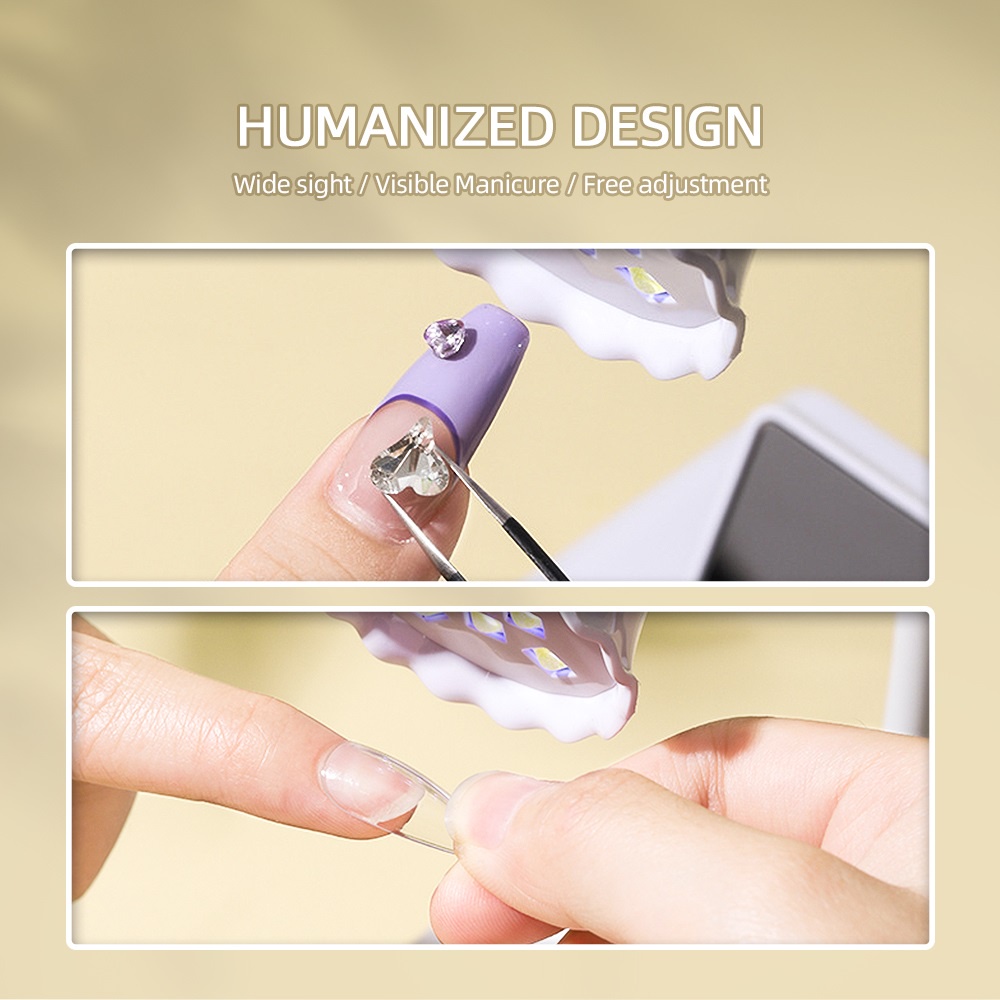 Đèn sấy khô sơn móng tay FOREVERLILY UV LED 360 độ có dây cáp USB dễ dàng điều chỉnh tiện lợi