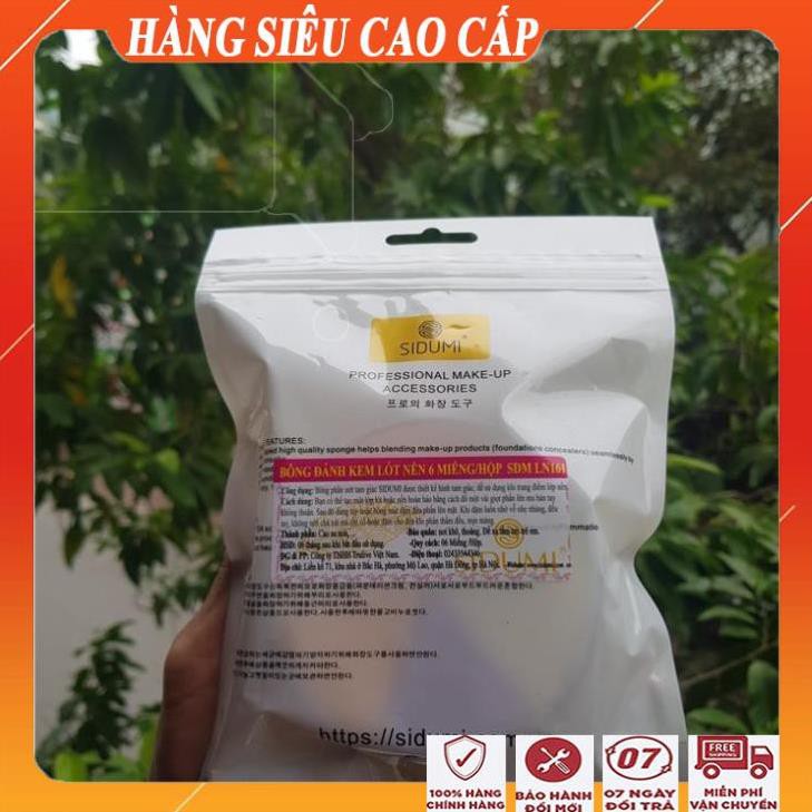 [FreeShip - HÀNG SIÊU CAO CẤP] Sét 6 miếng mút trang điểm đa năng sidumi/Mút tán kem nền, kem lót siêu mịn