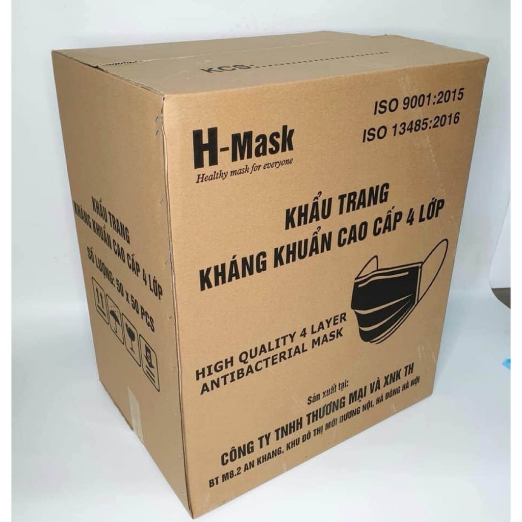 Hộp 50 Cái Khẩu Trang Y Tế Kháng Khuẩn 4 Lớp [ Buôn Sỉ ]