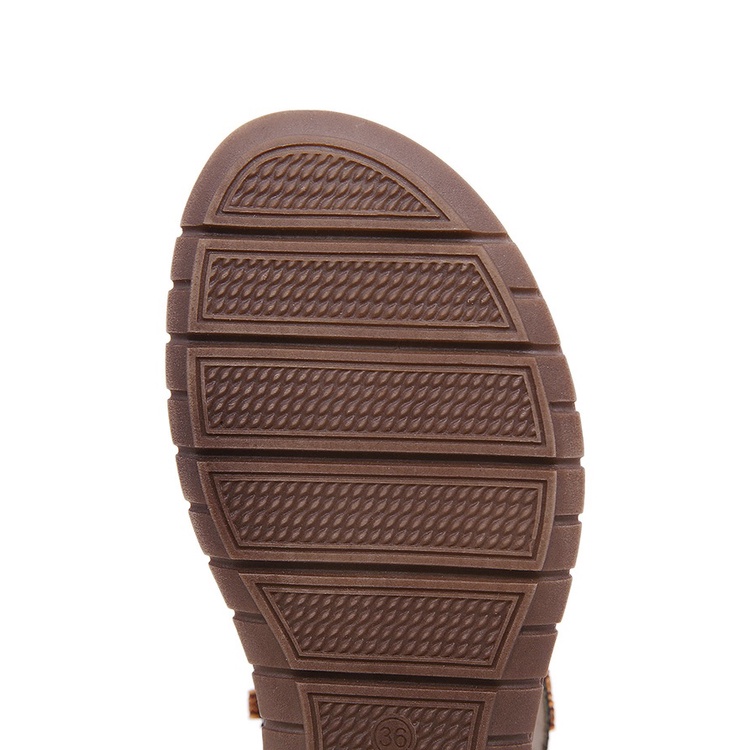 Sandal xỏ ngón Siketu đính hạt sang trọng, đế 3cm