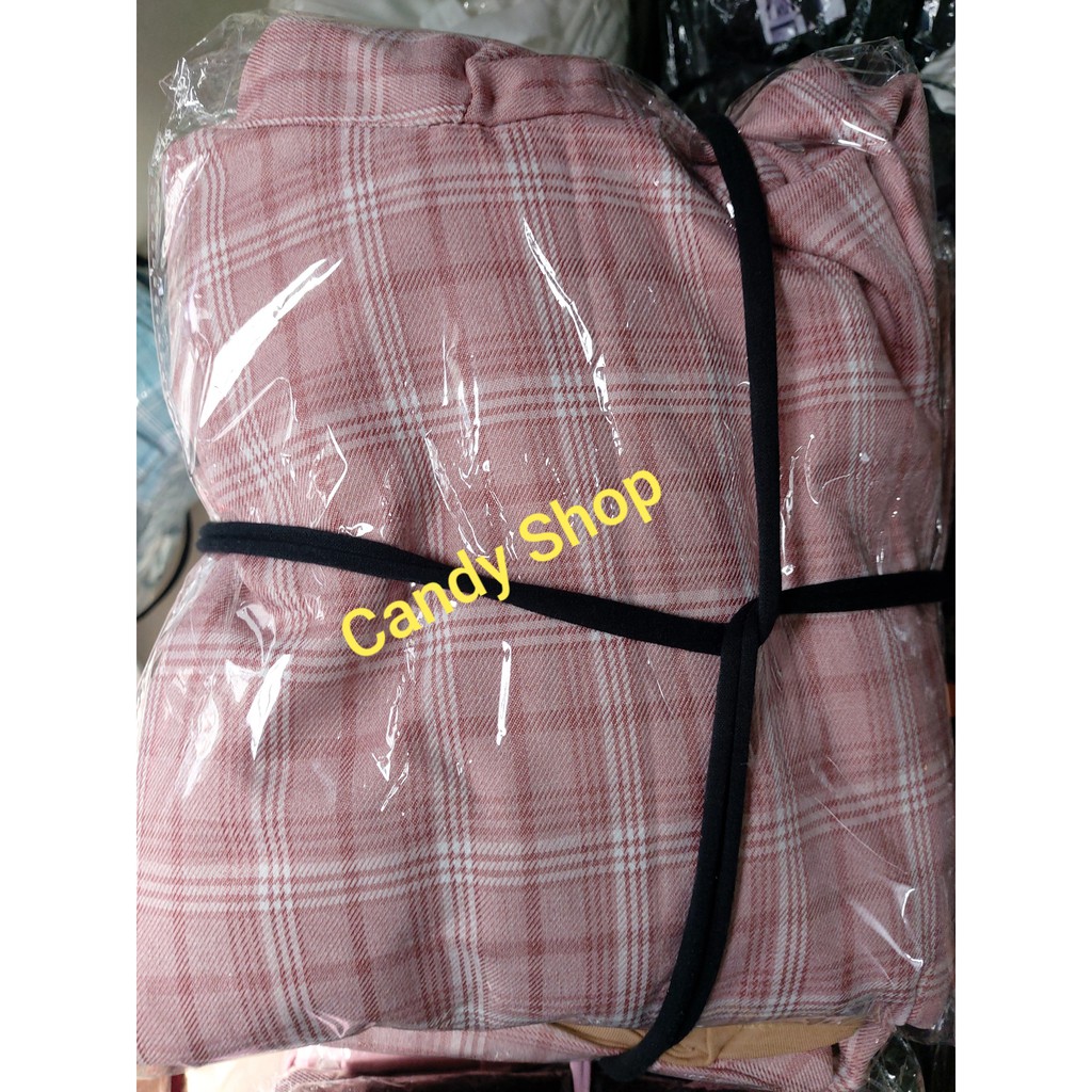 Sét bộ caro Áo khoác vest và quần short kèm áo trong xịn xò