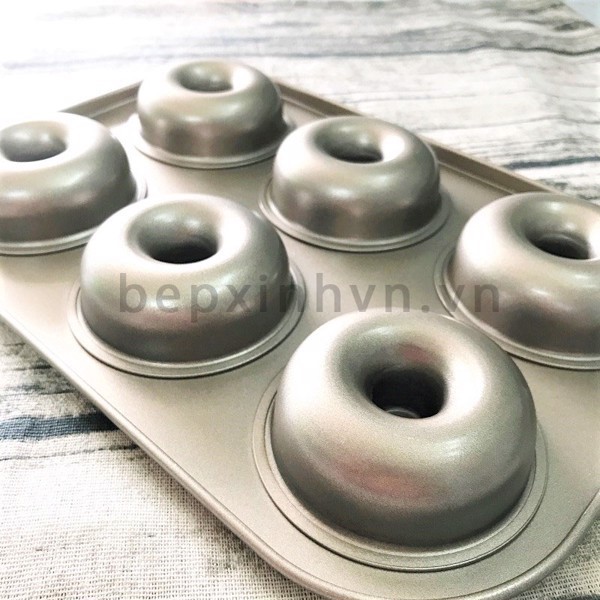 Khuôn donut 6 bánh chống dính