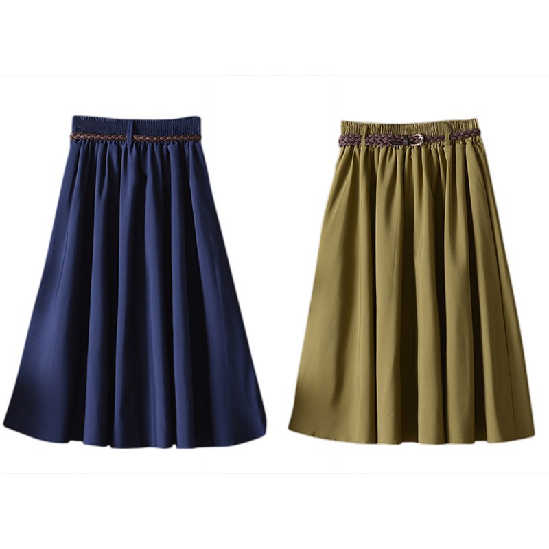 [Baywellfashion]Chân váy chữ A dài màu trơn lưng thun sang trọng cho nữ | BigBuy360 - bigbuy360.vn