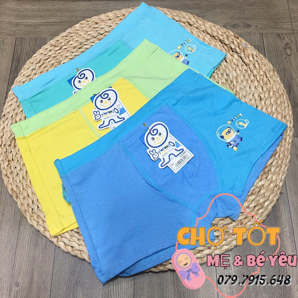 Quần Lót, Quần Chip Đùi Bé Trai Thun Cotton Co Dãn Mềm Mát (15-35kg)