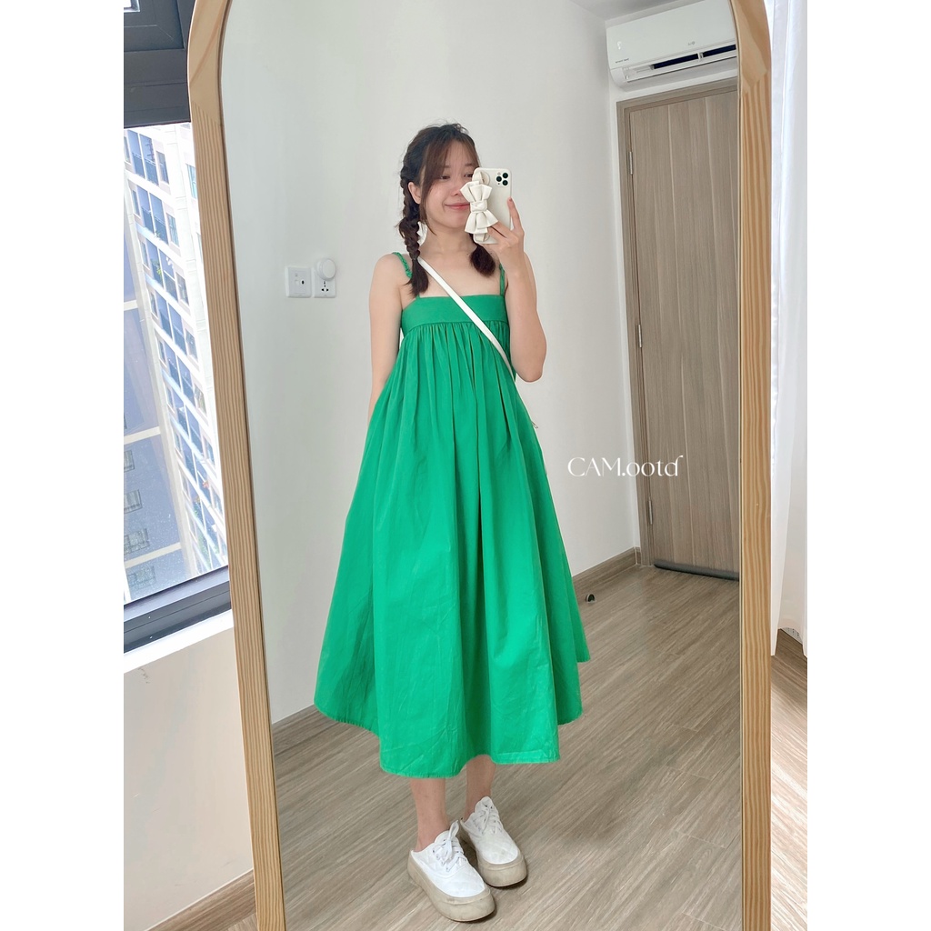 Váy babydoll 2 dây đan tết form xoè rộng mặc nhà, đi biển siêu hót. MIALA