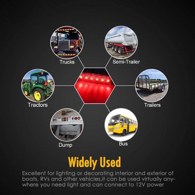 Đèn LED Tín Hiệu 6 Bóng Chống Nước Thông Dụng Cho Xe Hơi Xe Tải