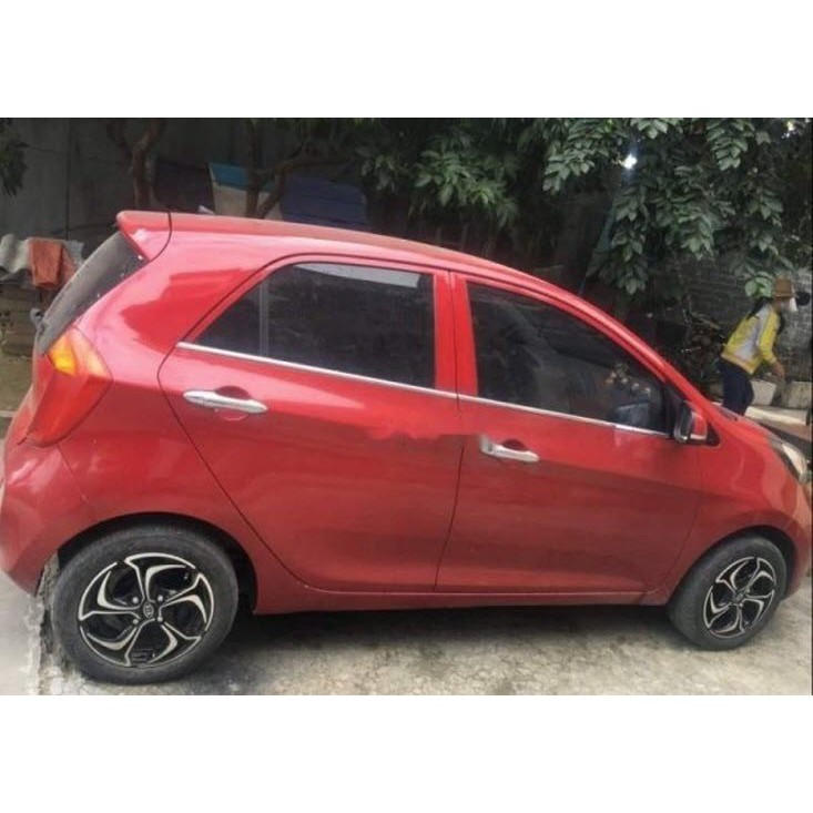 Nẹp chân kính Kia Morning đời 2012 đến 2019 chất liệu inox bộ 4 thanh