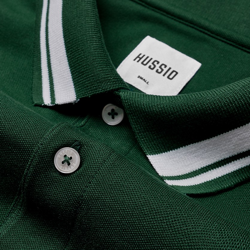 Áo polo nam HUSSIO phối viền trẻ trung | BigBuy360 - bigbuy360.vn