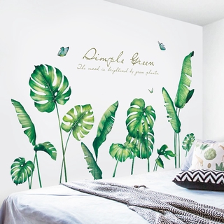 decal dán tường cao cấp cây lá xanh