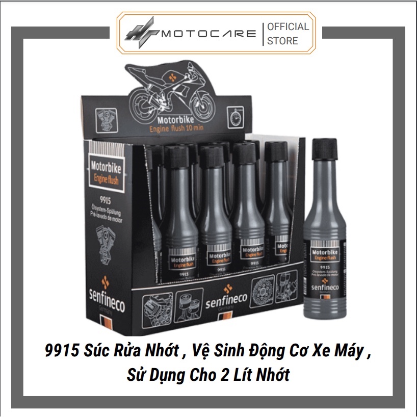 Dung dịch SÚC RỬA ĐỘNG CƠ SENFINECO 9915 làm sạch động cơ nhớt cũ chai