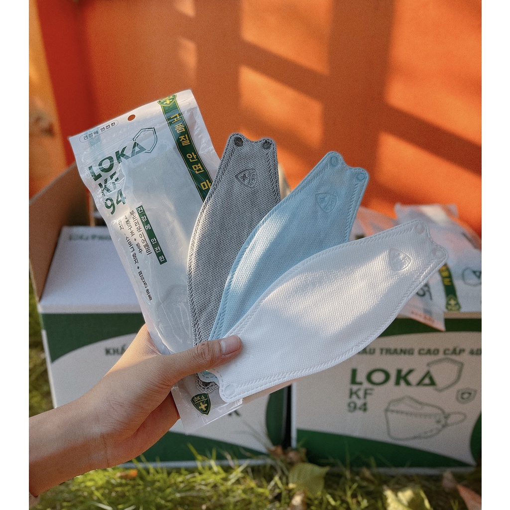 (COMBO 50C Túi zip) 💕 FREESHIP 💕 Khẩu Trang KF94 LOKA Mask 4D Kháng Khuẩn Chính Hãng Công Ty Công nghệ Hàn Quốc Loại Đẹp