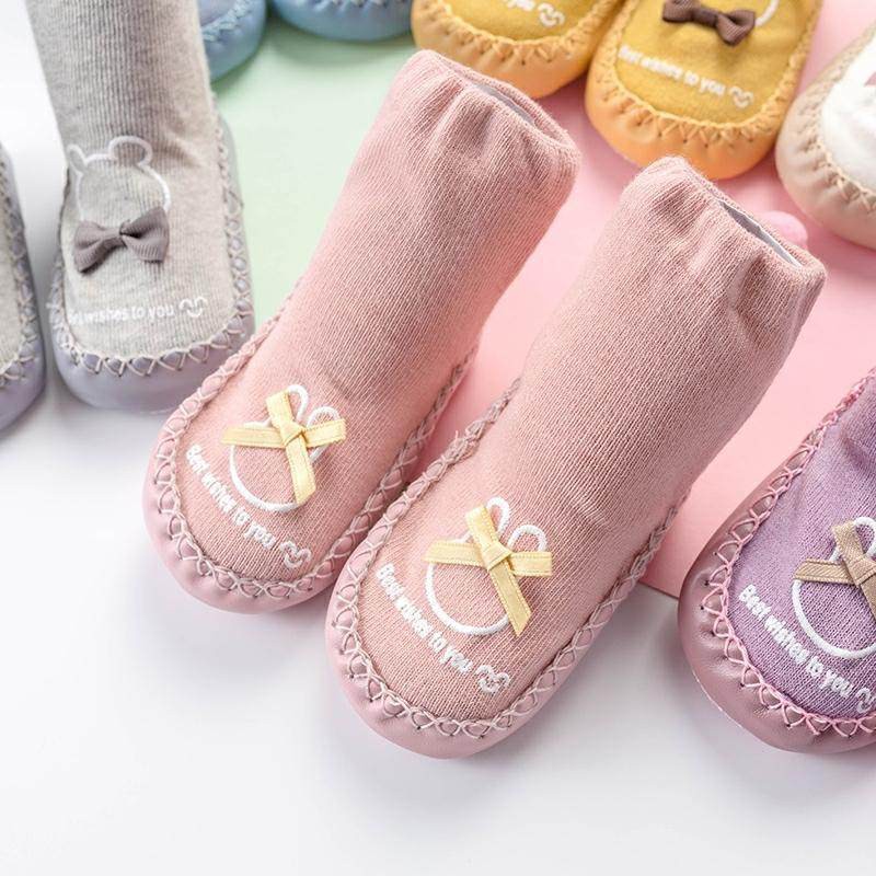 Cute Baby Toddlers Anti-slip Crawling Socks Shoes Toddler Slipper Boots 0-14 Months