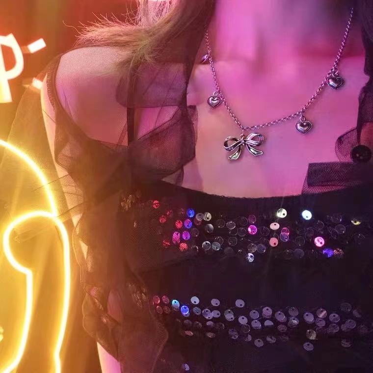 vòng cổ Choker Mặt Trái Tim Phong Cách Hàn Quốc Cho Nữ