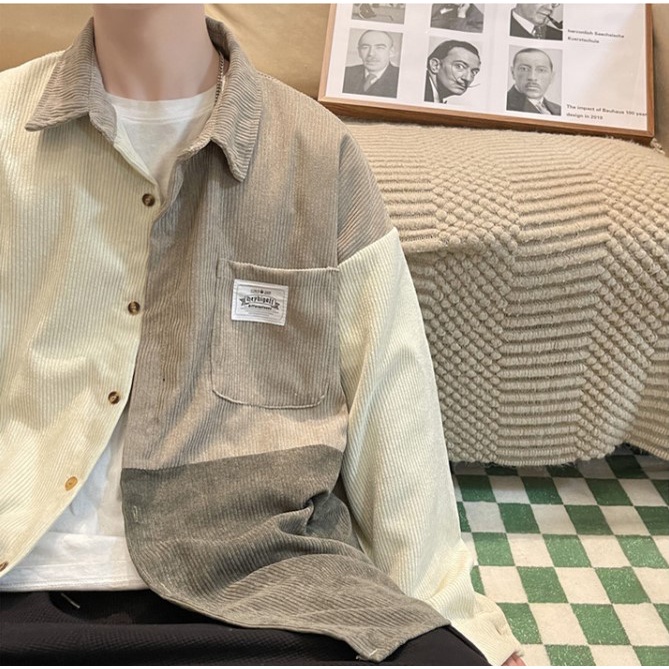 Áo sơ mi nam oversize ,Áo sơmi khoác ngoài nam  phối màu ulzzang đi chơi đi học Áo sơ mi tay dài nam nữ form rộng unisex