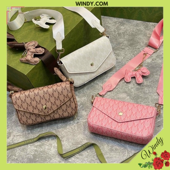 Túi Xách Nữ Đeo Chéo Chữ M Tặng kèm chó dễ thương WINDY.COM