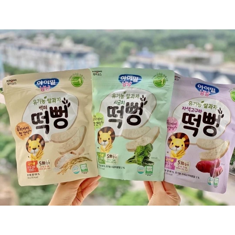 Bánh Gạo Ăn Dặm Hữu Cơ Idong Hàn Quốc cho bé6m+