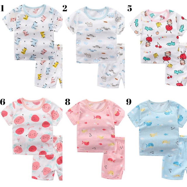 Bộ Cotton Xước Sợi Tre Cho Bé Trai, Bé Gái 2019