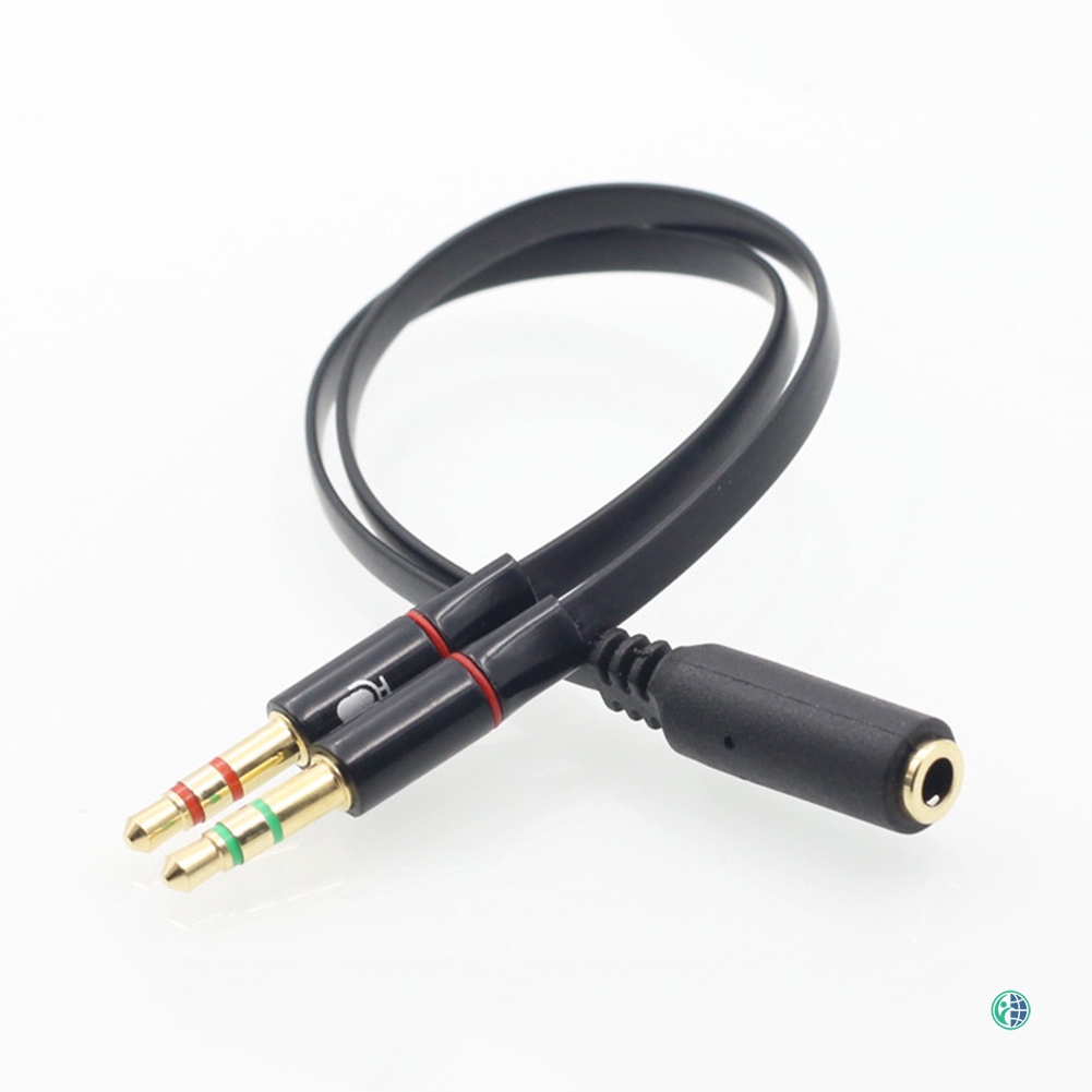 Cáp chia cổng chữ Y chuyển đổi từ giắc cắm cổng 3.5mm sang đầu cắm mic và audio