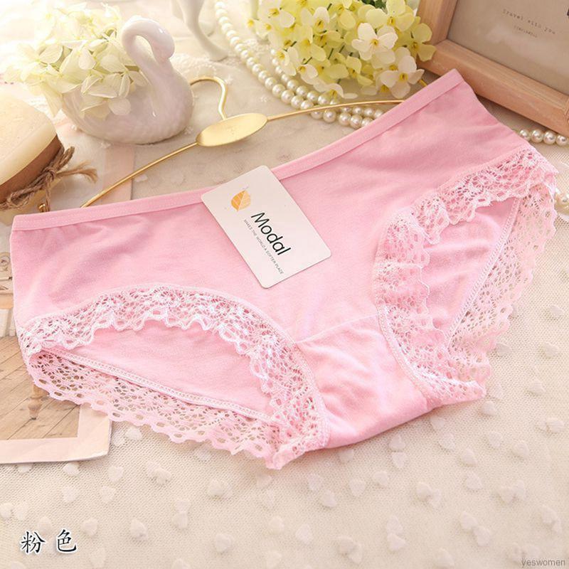 Quần lót cotton nữ phối ren