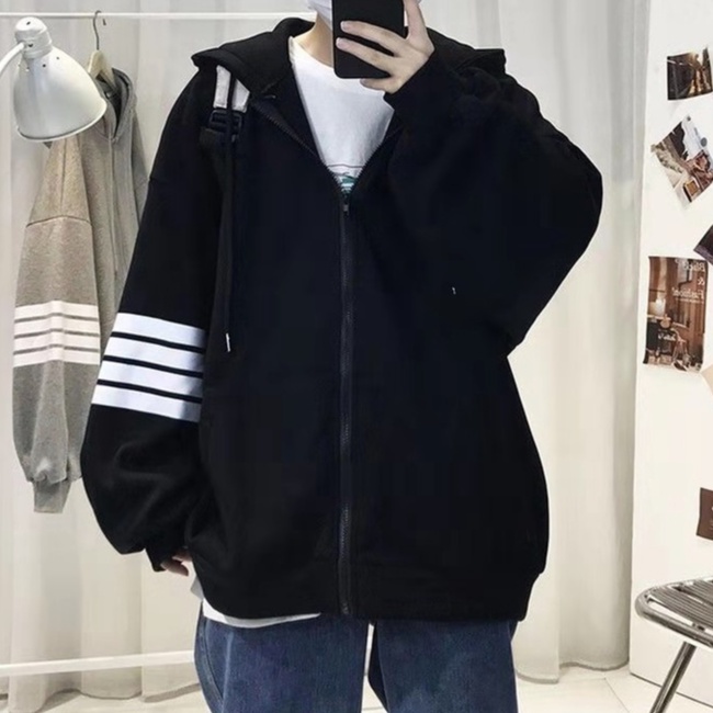 Áo khoác Cardigan nhung dày dáng rộng thời trang thu đông phong cách Hàn Quốc