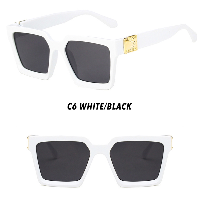 Kính Mát Gọng Vuông Cỡ Lớn Thời Trang Cho Nam Nữ