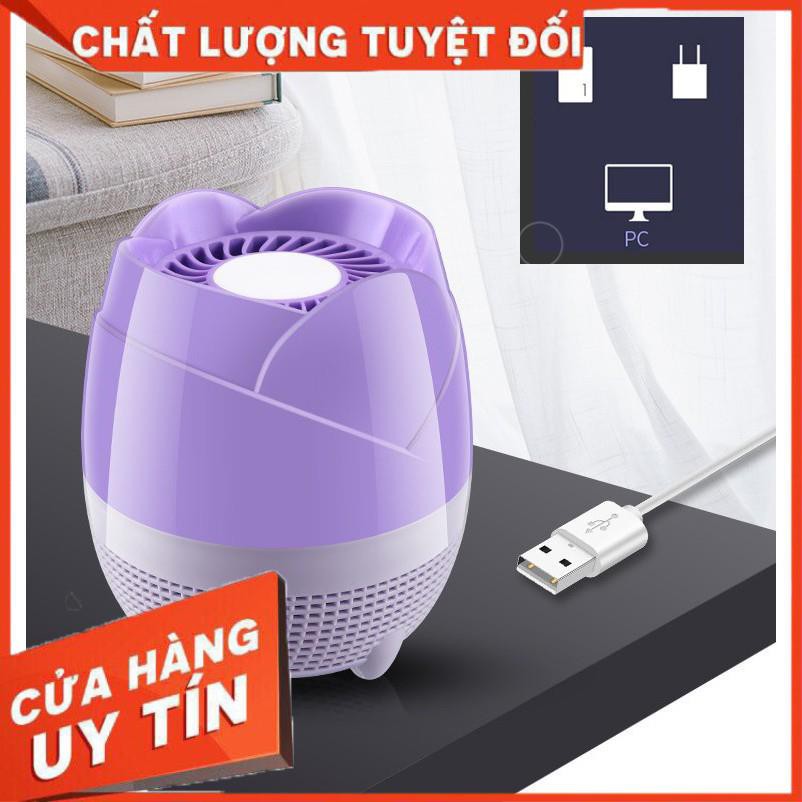 [XẢ KHO+FREE SHIP] Đèn Bắt Muỗi Cắm Cổng USB Hình Nụ Hoa Kiêm Đèn Ngủ NỤ HOA SEN