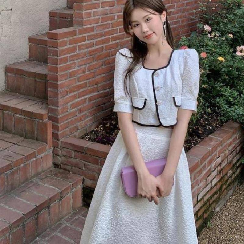 Đầm Dài Tay Phồng Thời Trang Pháp Cho Nữ