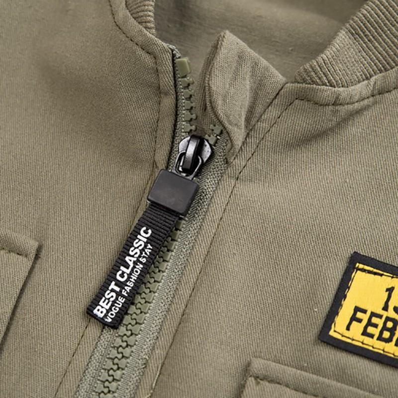 Áo khoác kéo khóa in hình hoạt hình phong cách Hàn Quốc cho bé trai