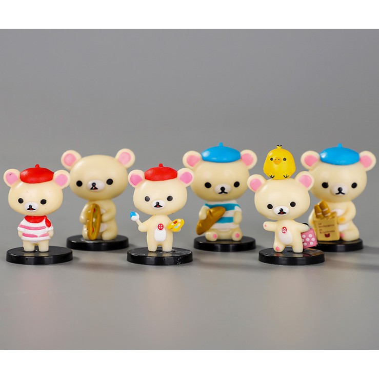 Mô hình tượng gấu dễ thương trang trí bàn làm việc quà tặng trang trí