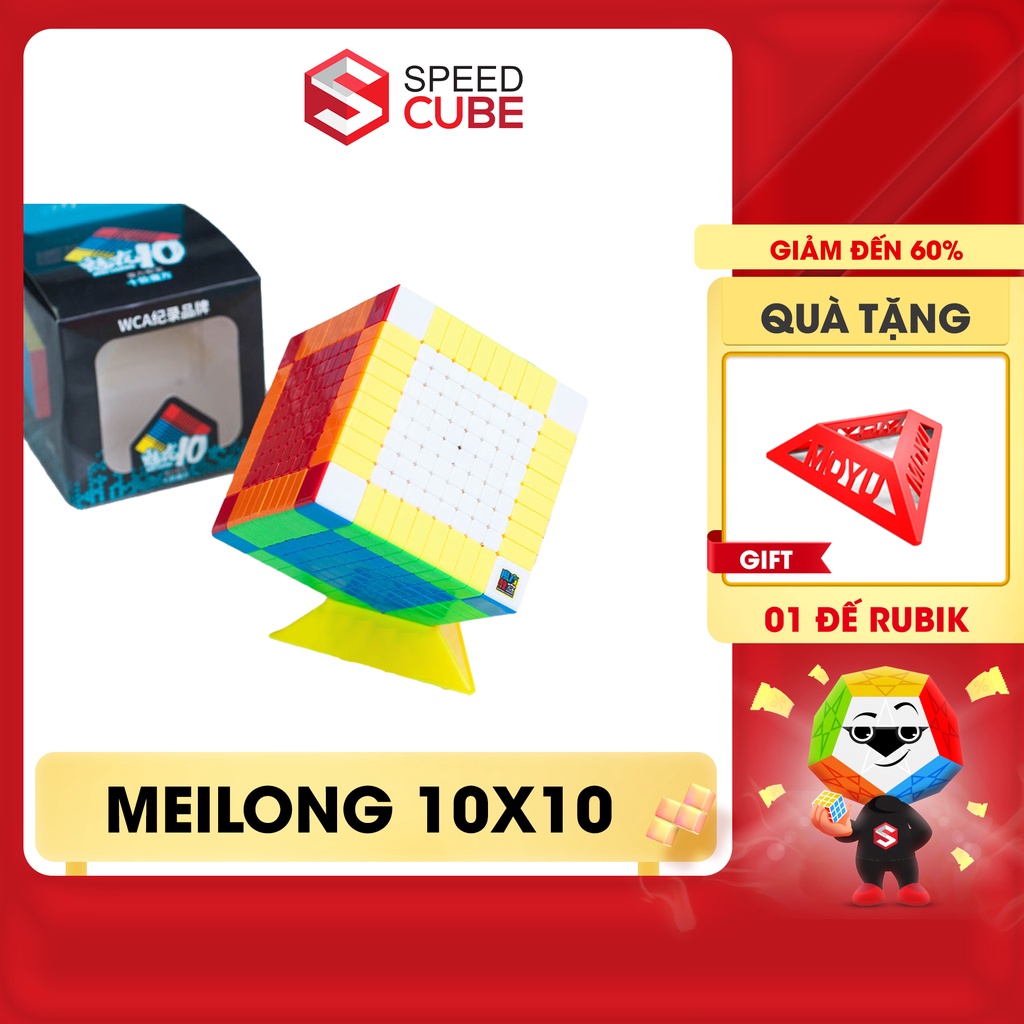 Rubik 10x10 Moyu Meilong WCA Stickerless, Rubik 10 tầng (Siêu cấp) chính hãng Moyu - Shop Speed Cube