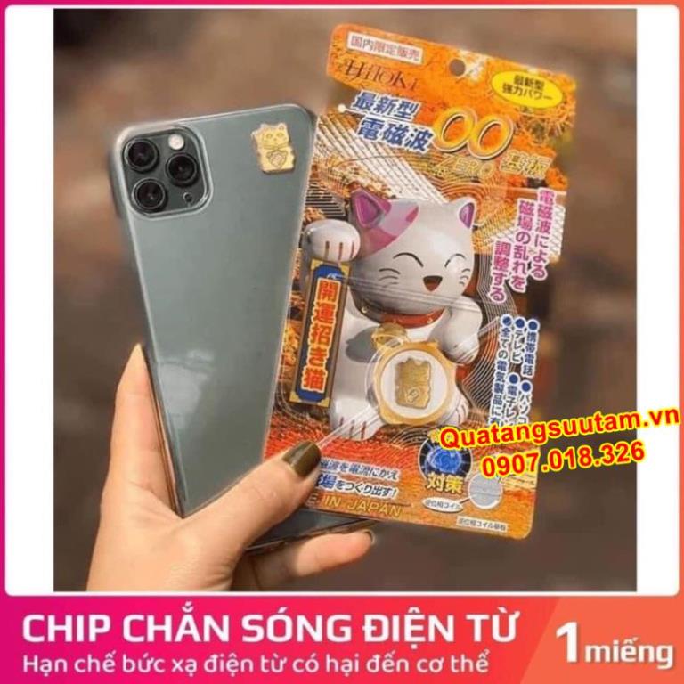 Chip Ngăn Bức Xạ Điện Từ HiToKi Nhật Bản( Mèo Thần Tài) Chính Hãng - GIÁ SĨ