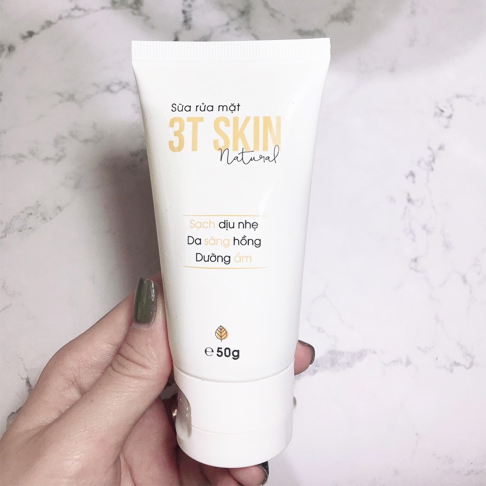 [Mã BMBAU50 giảm 50K đơn 150K] Sữa Rửa Mặt Thiên Nhiên 3T Skin Sạch Sâu Dịu Nhẹ, Giúp Da Sáng Mịn, Ngăn Ngừa Mụn (50gr)