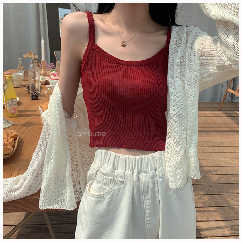 Áo Len Mỏng 2 Dây Trơn