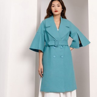 Áo măng tô dạ nữa tay lỡ Elise